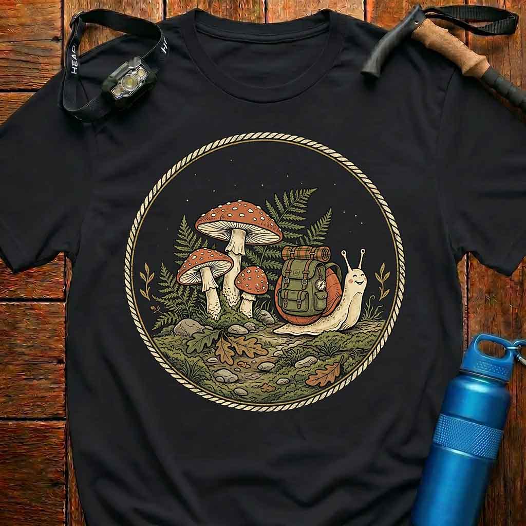 Whimsical Snail Hiker T-Shirt