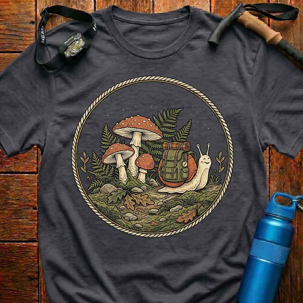 Whimsical Snail Hiker T-Shirt