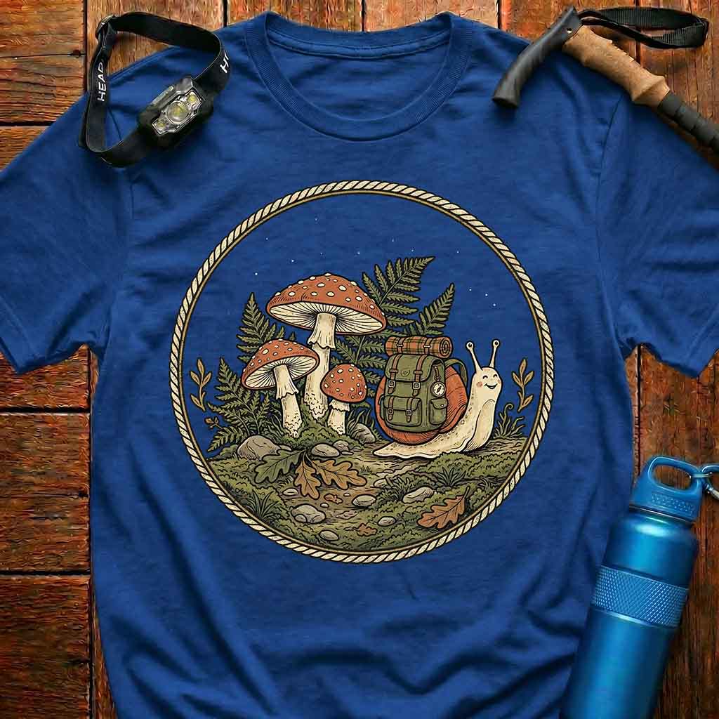Whimsical Snail Hiker T-Shirt