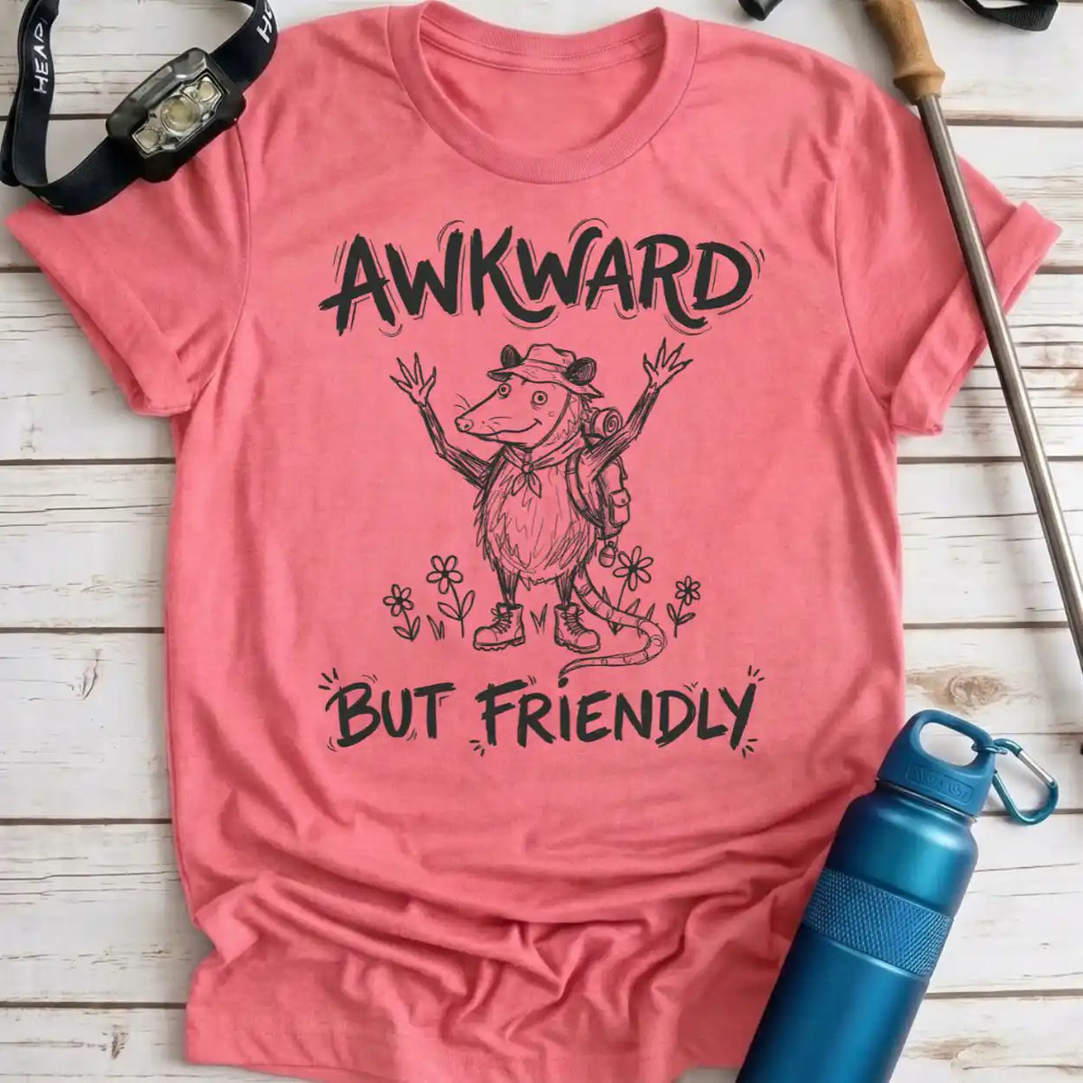 Awkward Friendly Opossum Tee
