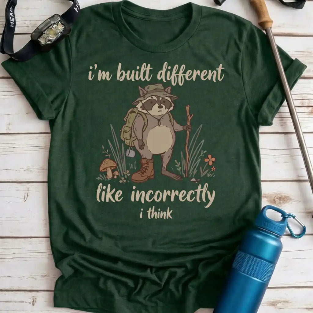 Built Different Raccoon Tee
