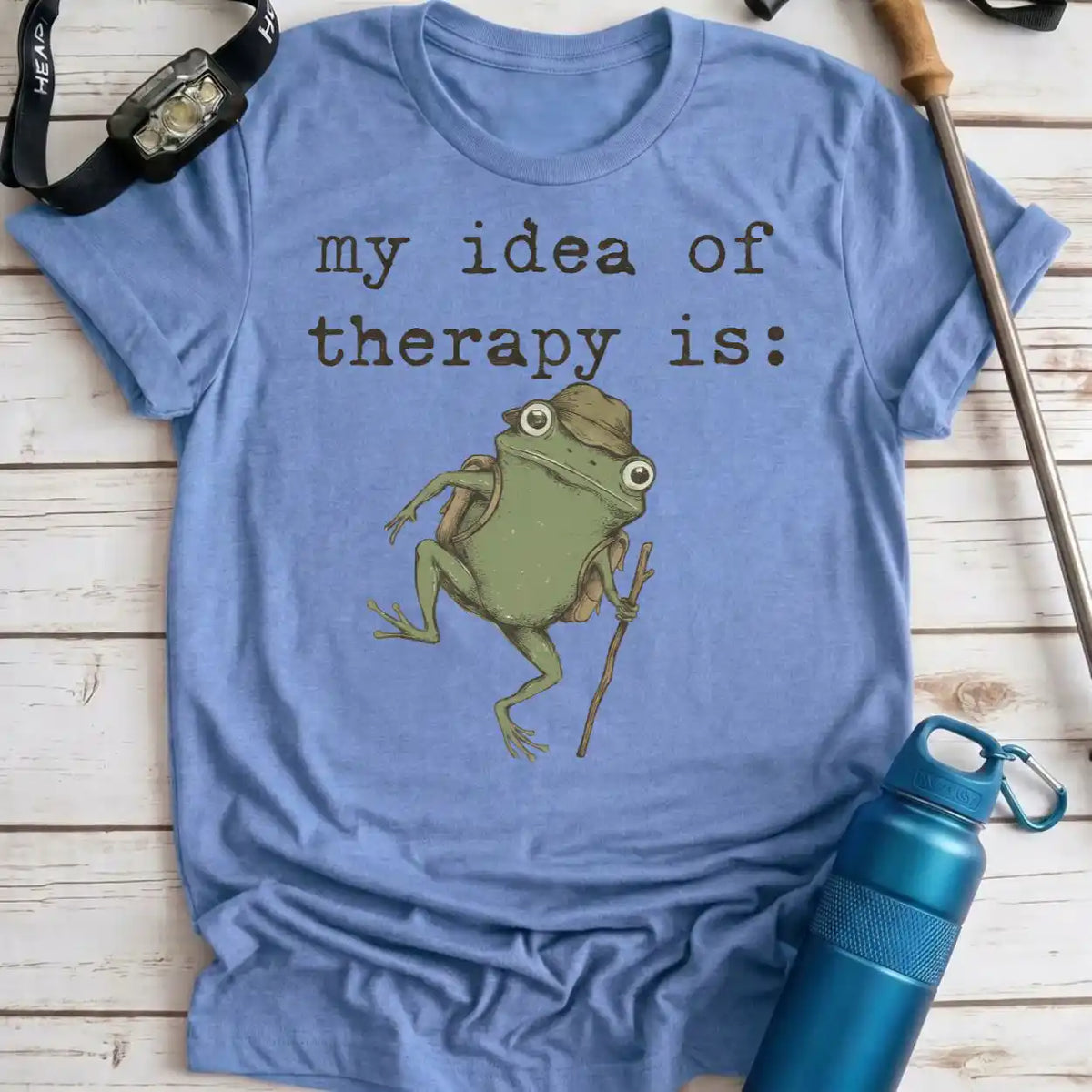 Hiking Therapy Frog Tee