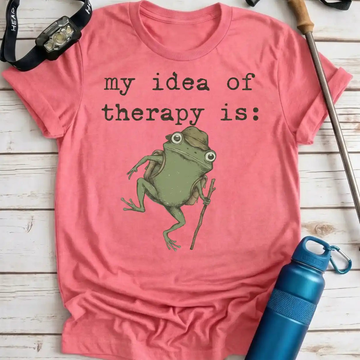 Hiking Therapy Frog Tee