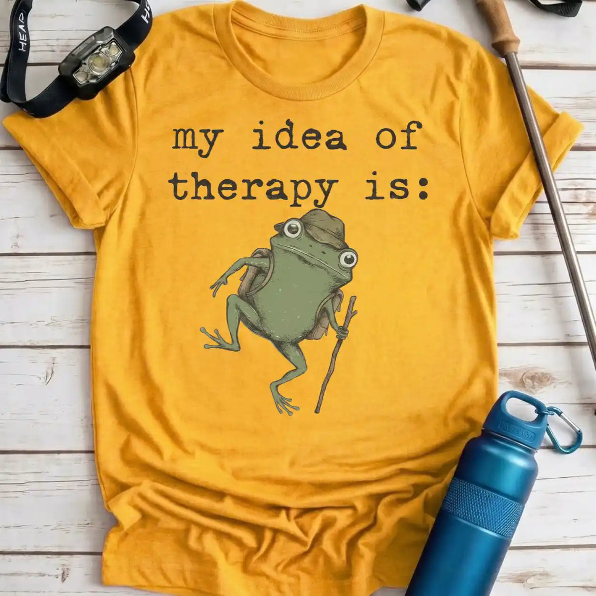 Hiking Therapy Frog Tee