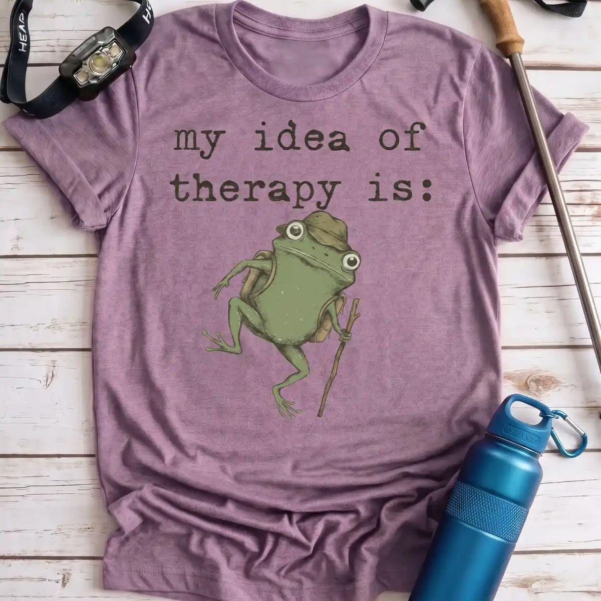 Hiking Therapy Frog Tee