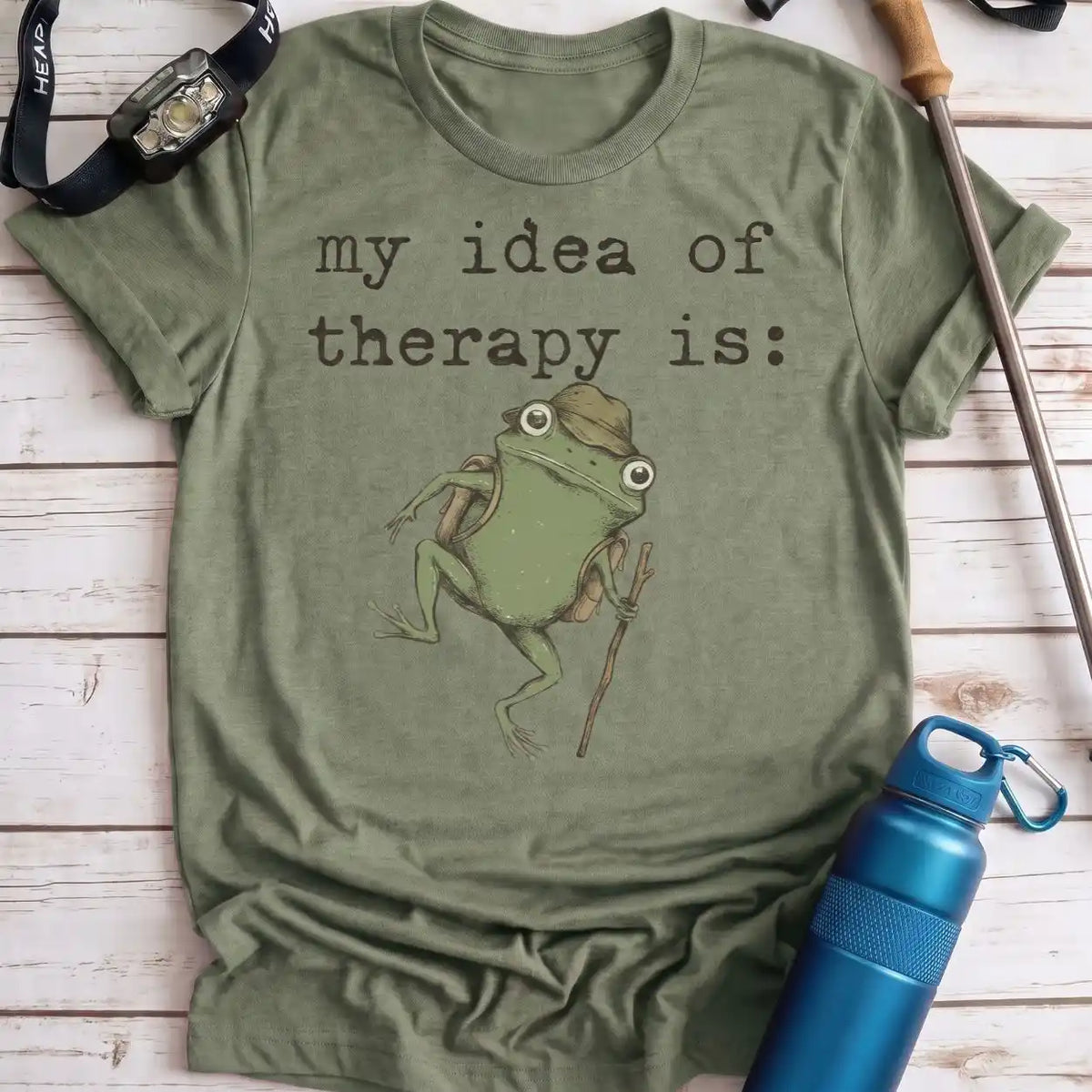 Hiking Therapy Frog Tee