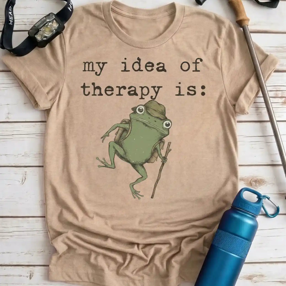 Hiking Therapy Frog Tee