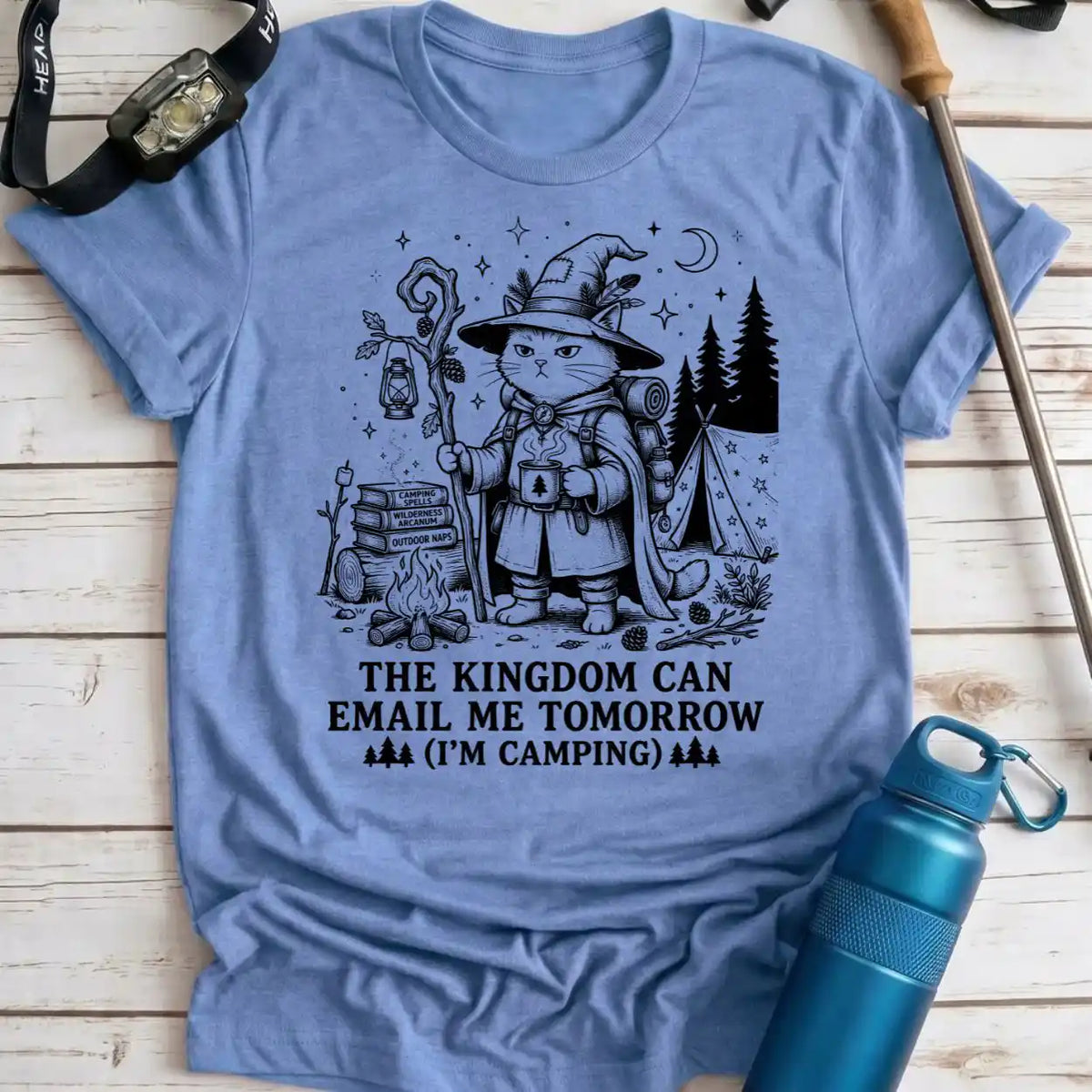 Email Tomorrow Camping Cat Tee