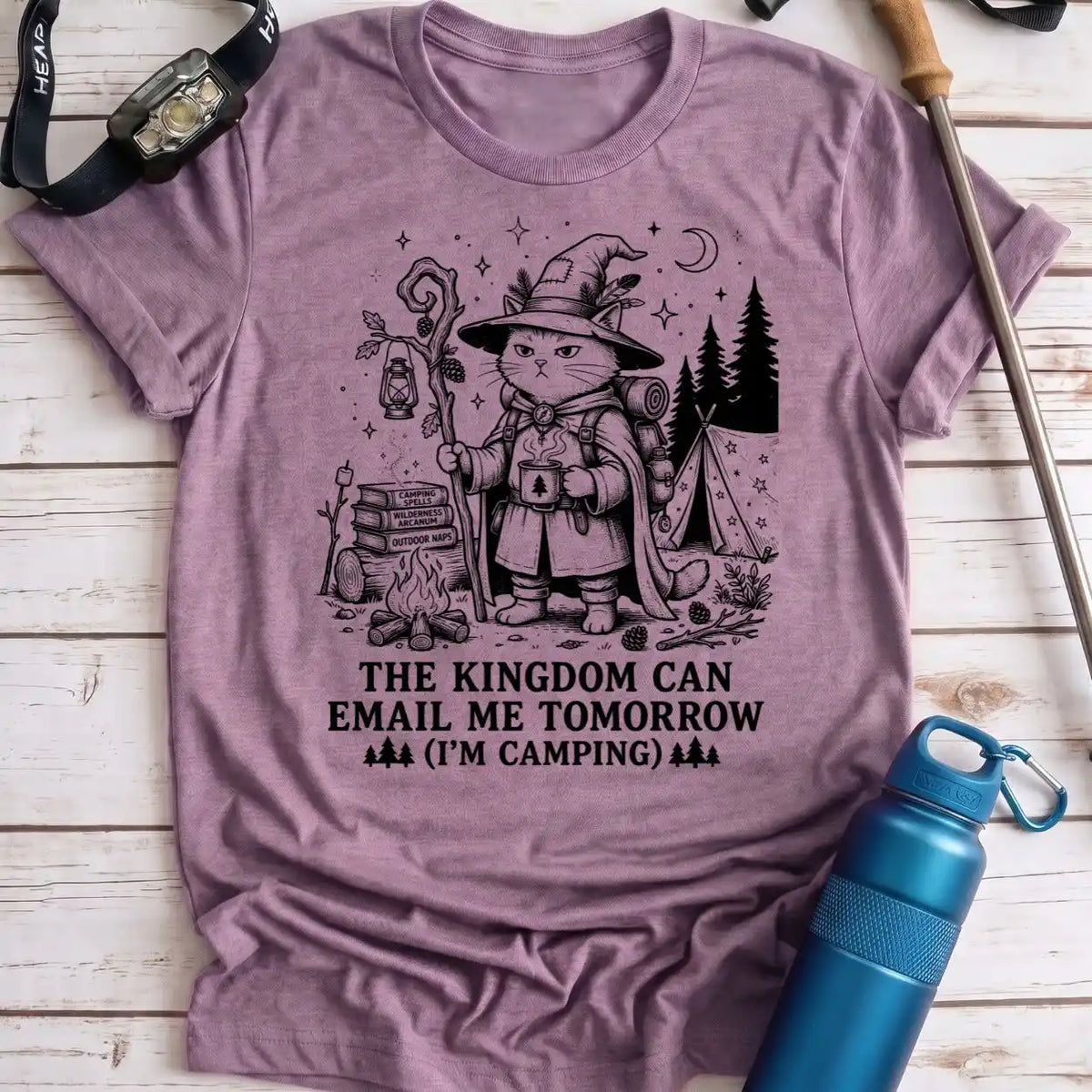 Email Tomorrow Camping Cat Tee