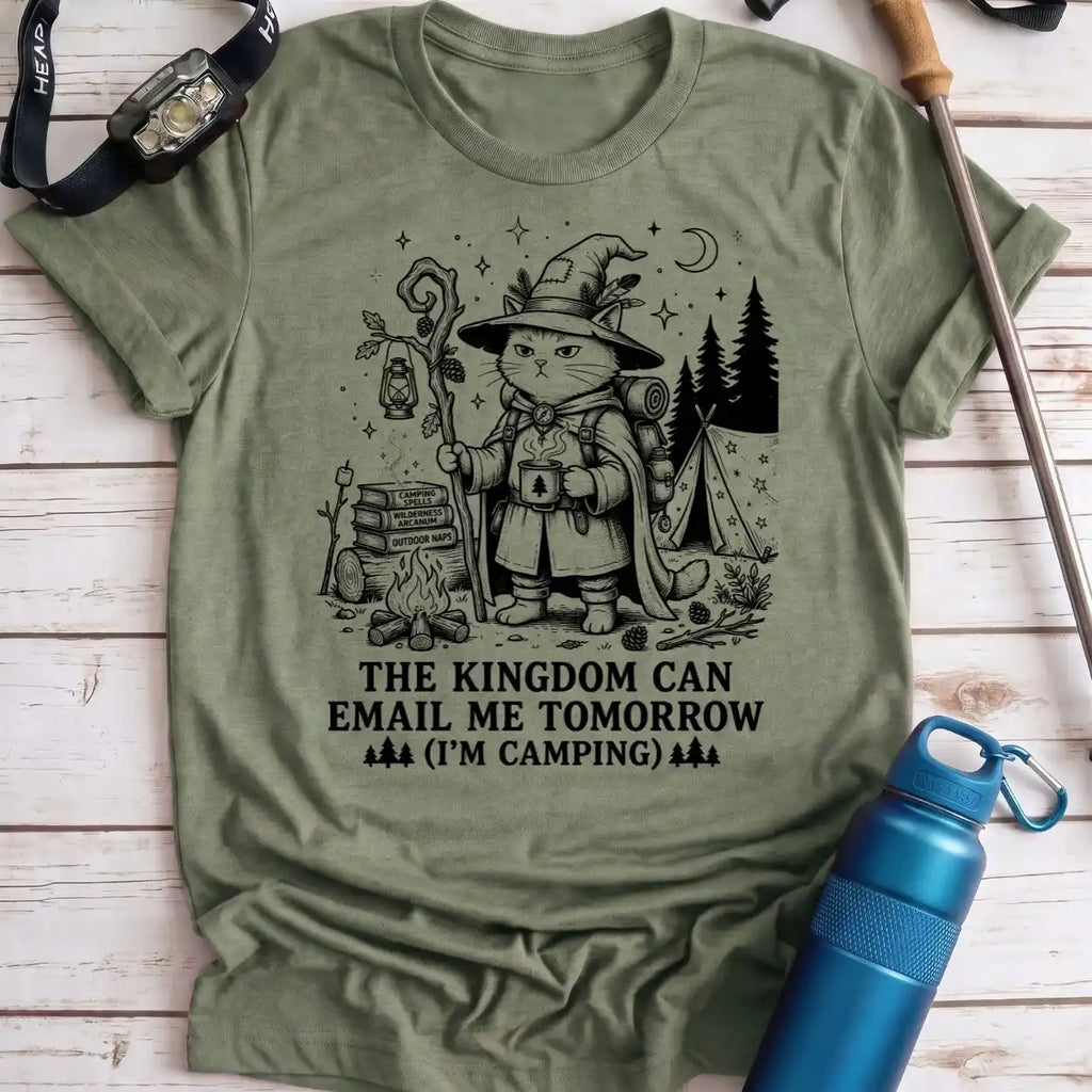 Email Tomorrow Camping Cat Tee