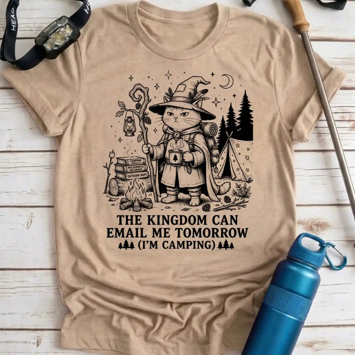 Email Tomorrow Camping Cat Tee