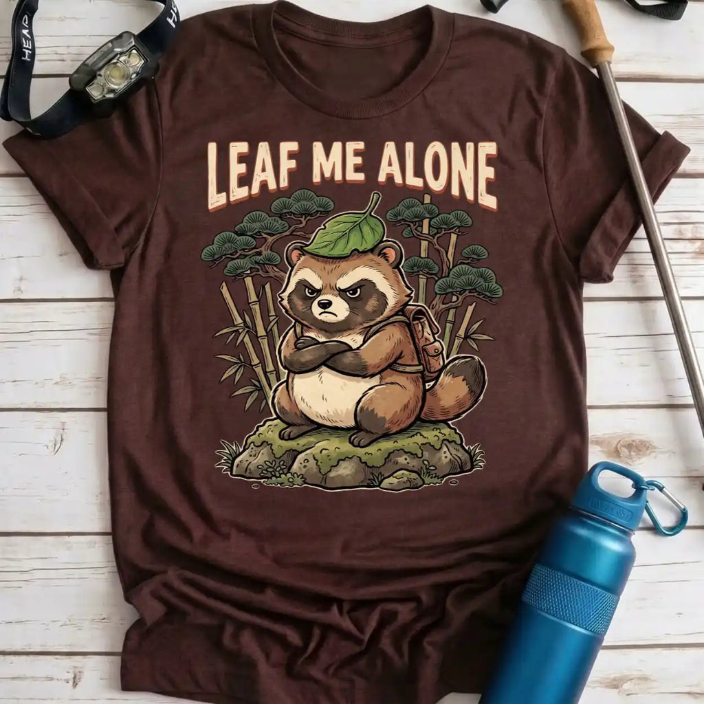Leaf Me Alone Raccoon Tee