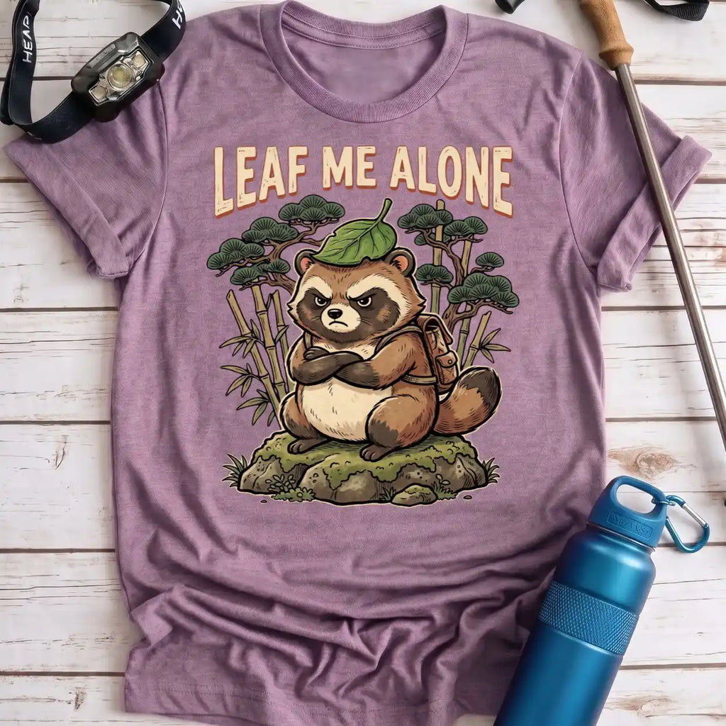 Leaf Me Alone Raccoon Tee
