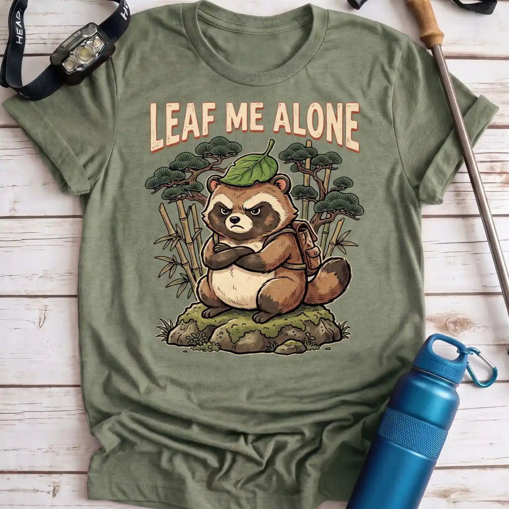 Leaf Me Alone Raccoon Tee