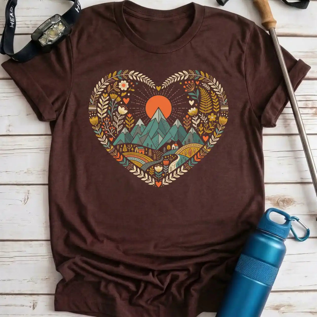 Mountain Nature Heart Tee