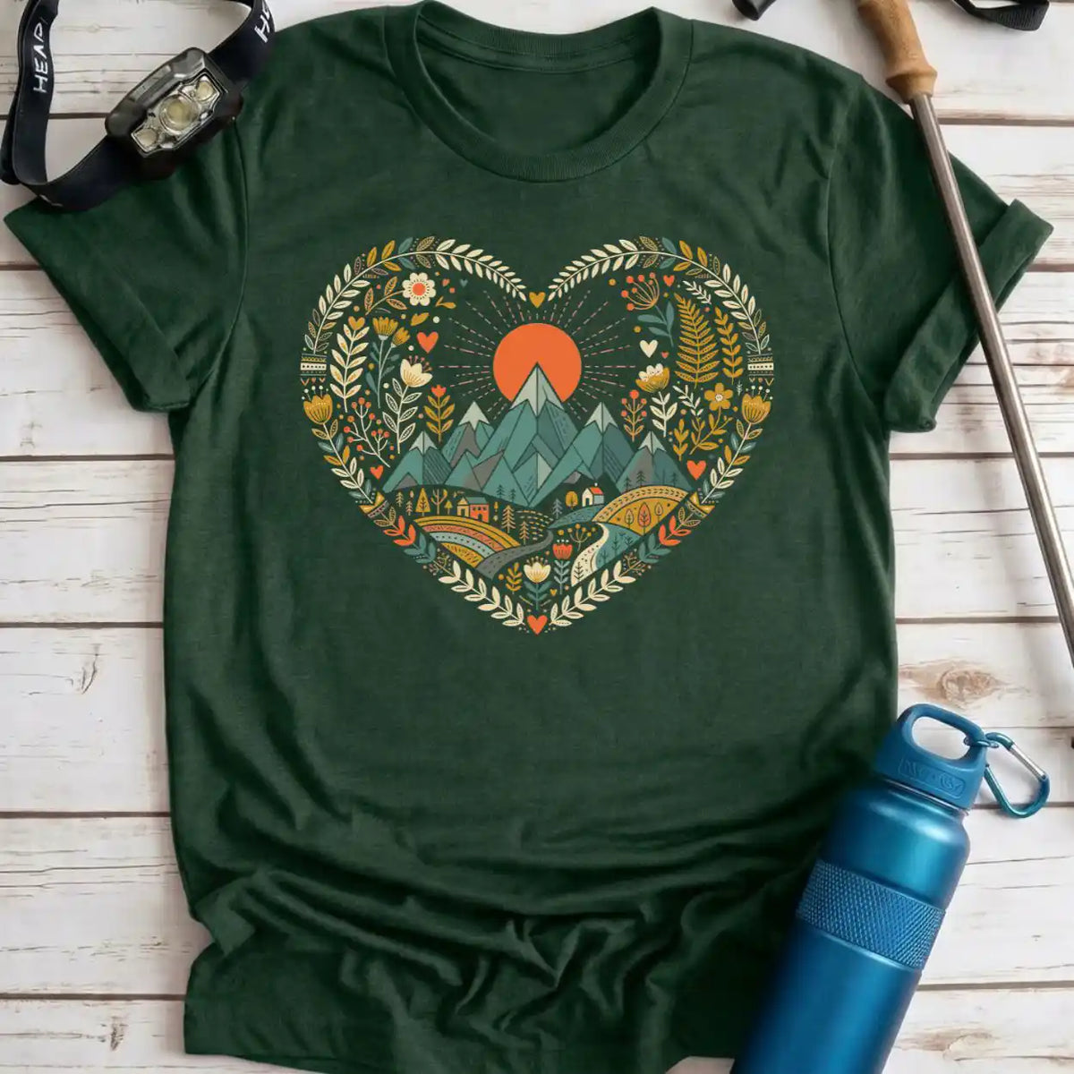 Mountain Nature Heart Tee