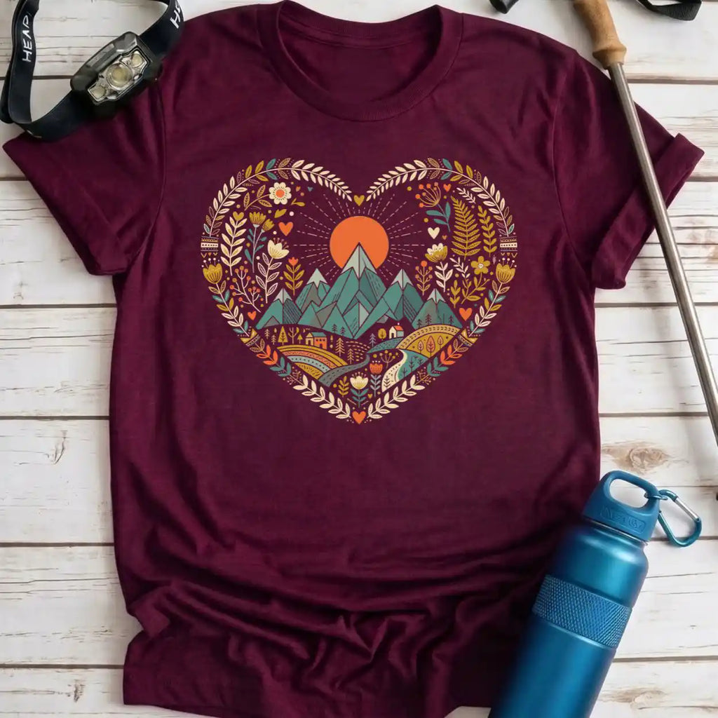 Mountain Nature Heart Tee