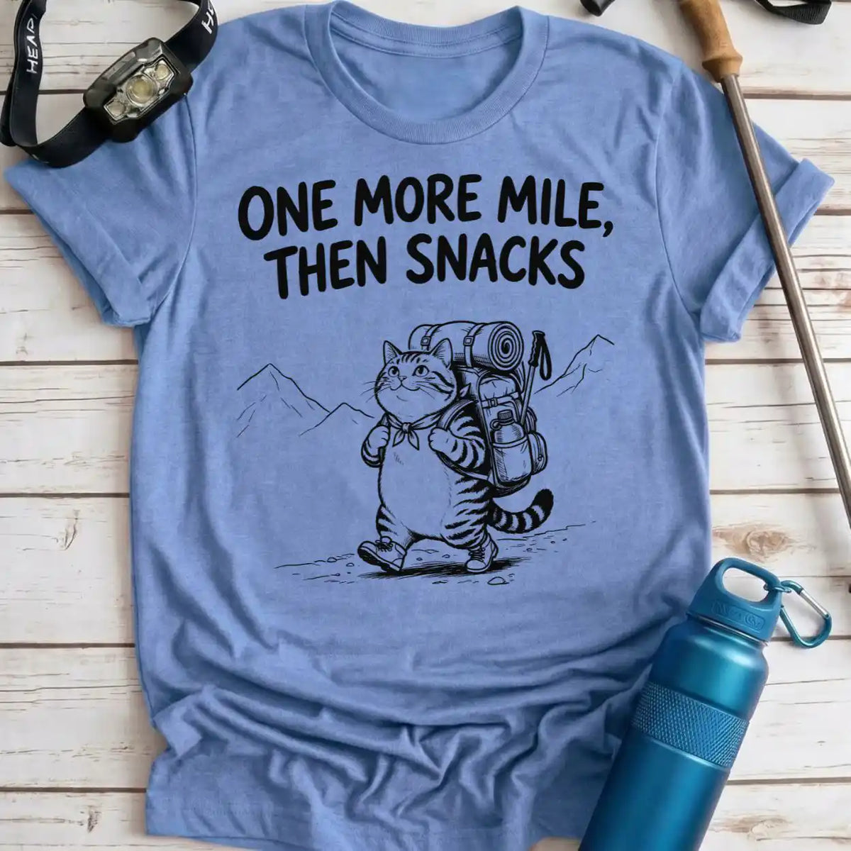One More Mile Snacks Cat Tee