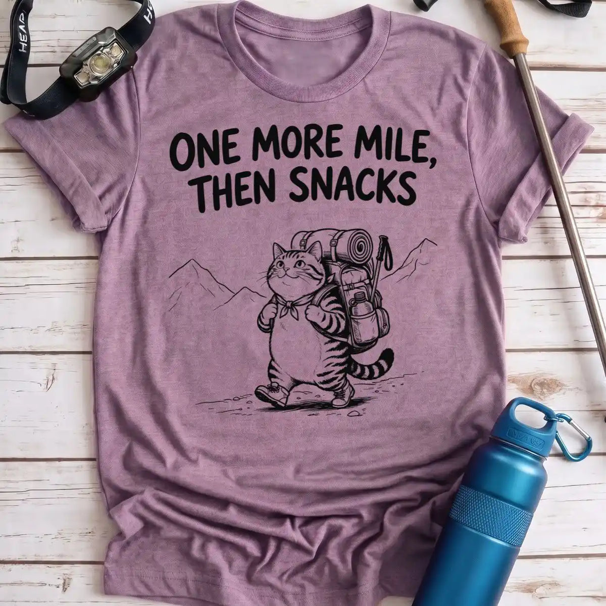One More Mile Snacks Cat Tee