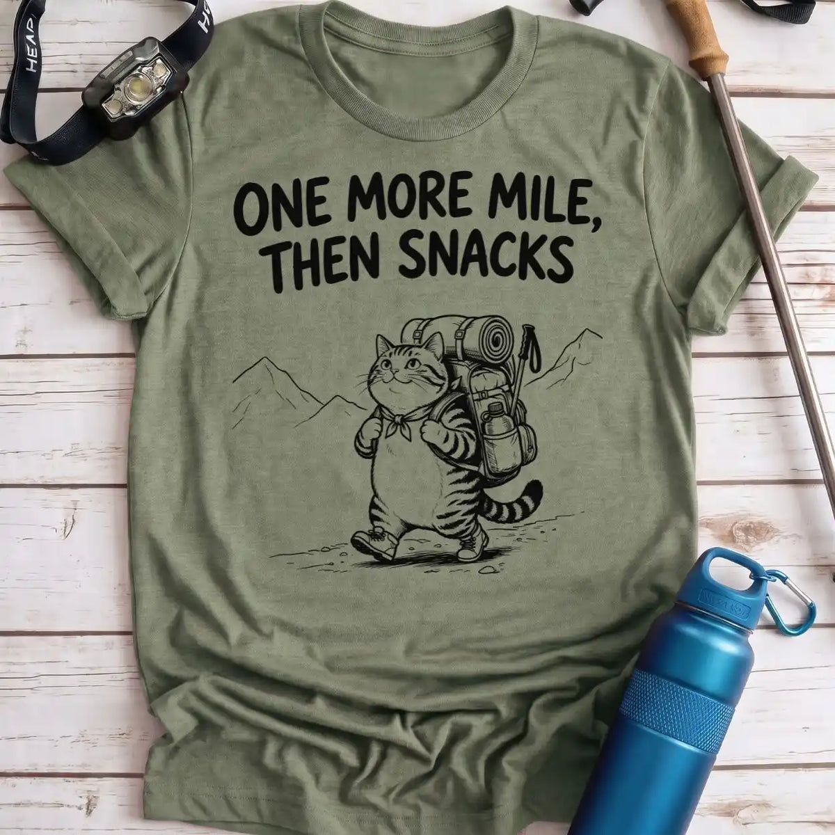 One More Mile Snacks Cat Tee