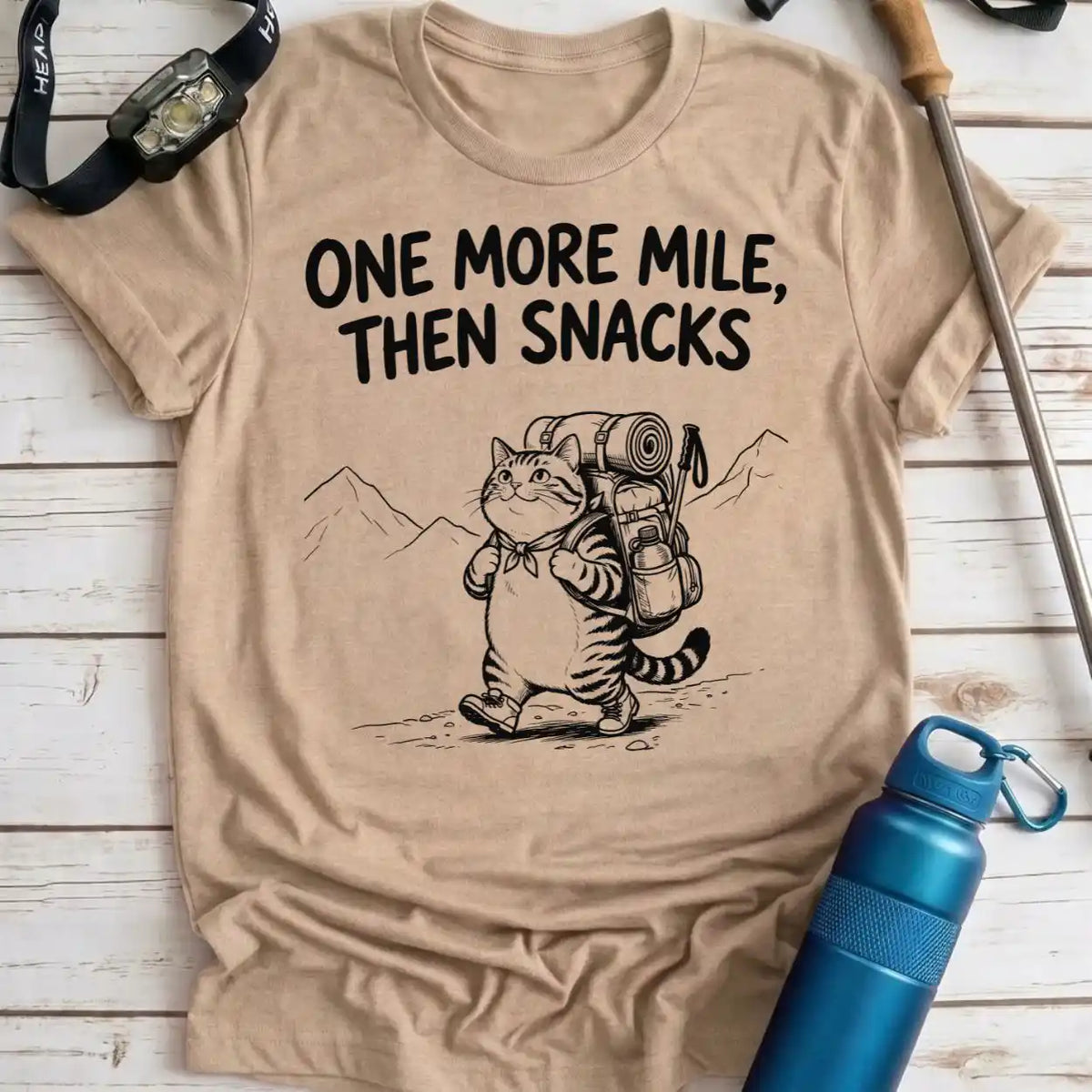 One More Mile Snacks Cat Tee