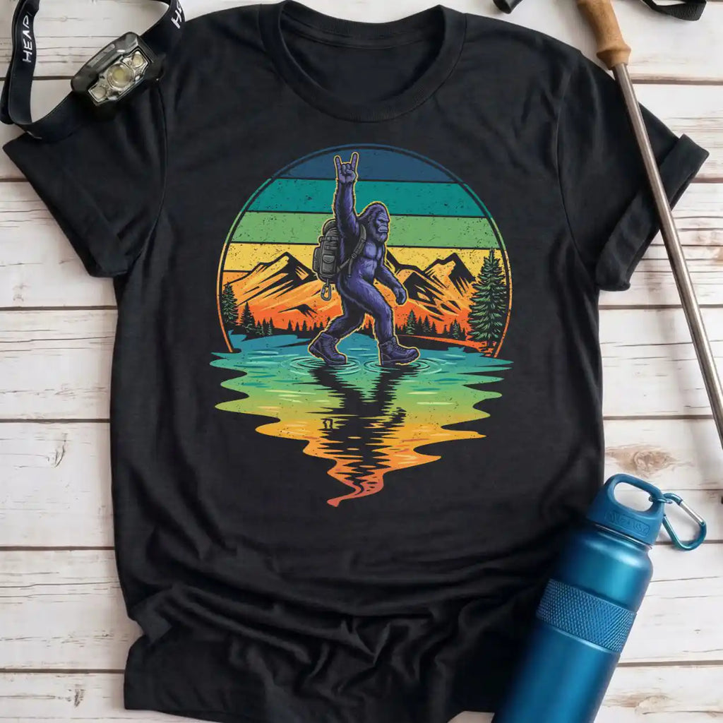 Bigfoot Rock On Hiker Tee