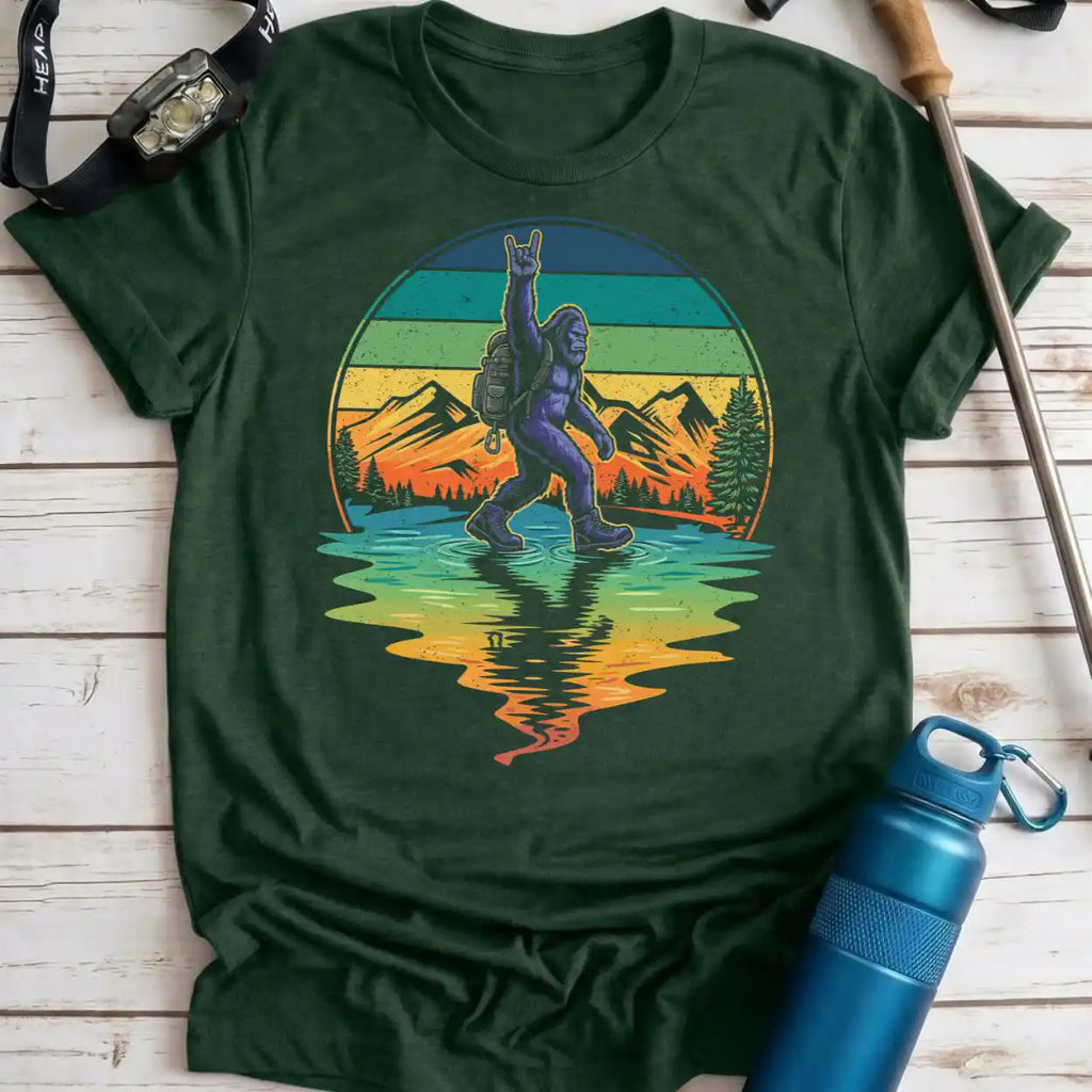 Bigfoot Rock On Hiker Tee