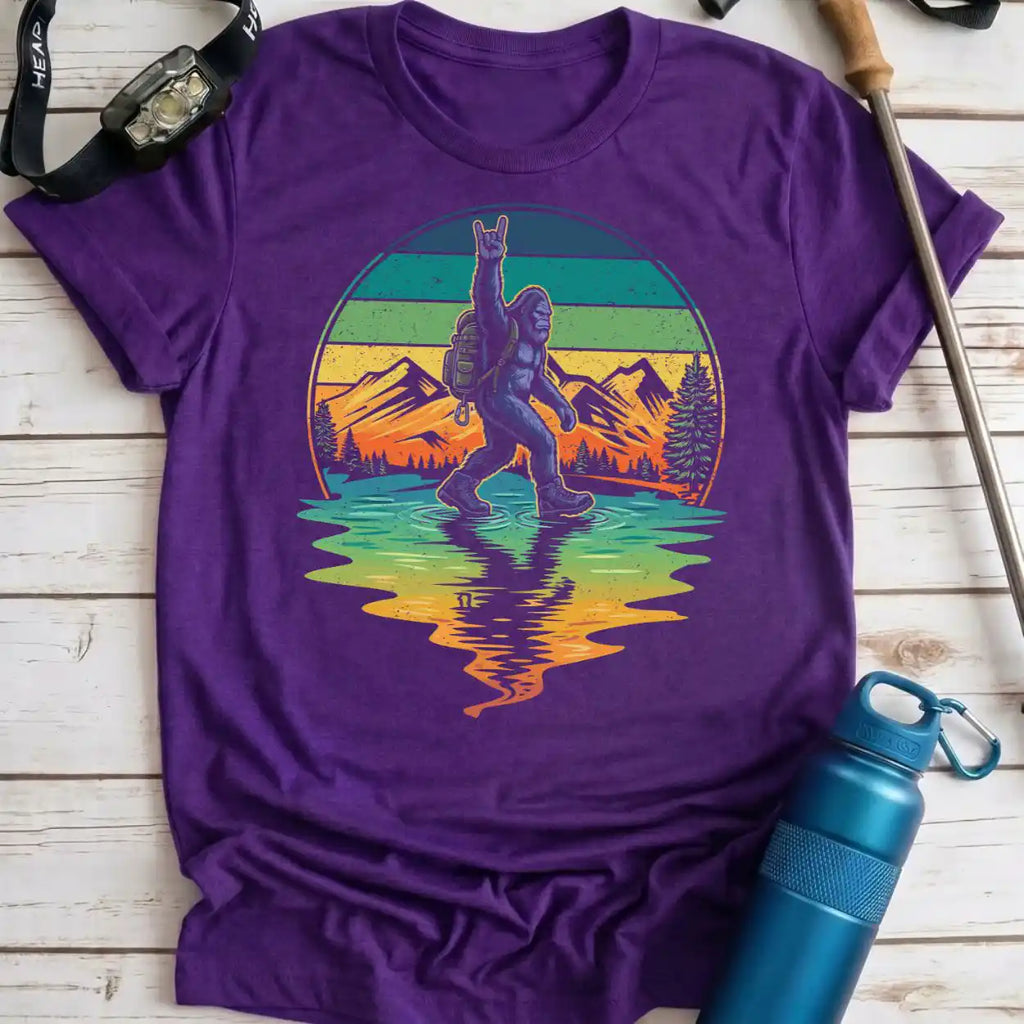 Bigfoot Rock On Hiker Tee